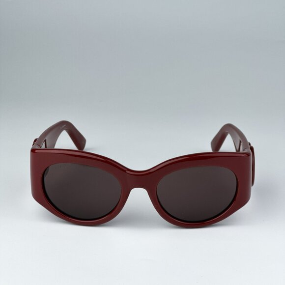 Gucci GG1544S 002 BRAND NEW Sunglasses Burgundy Brown Unisex Oval - Picture 6 of 11